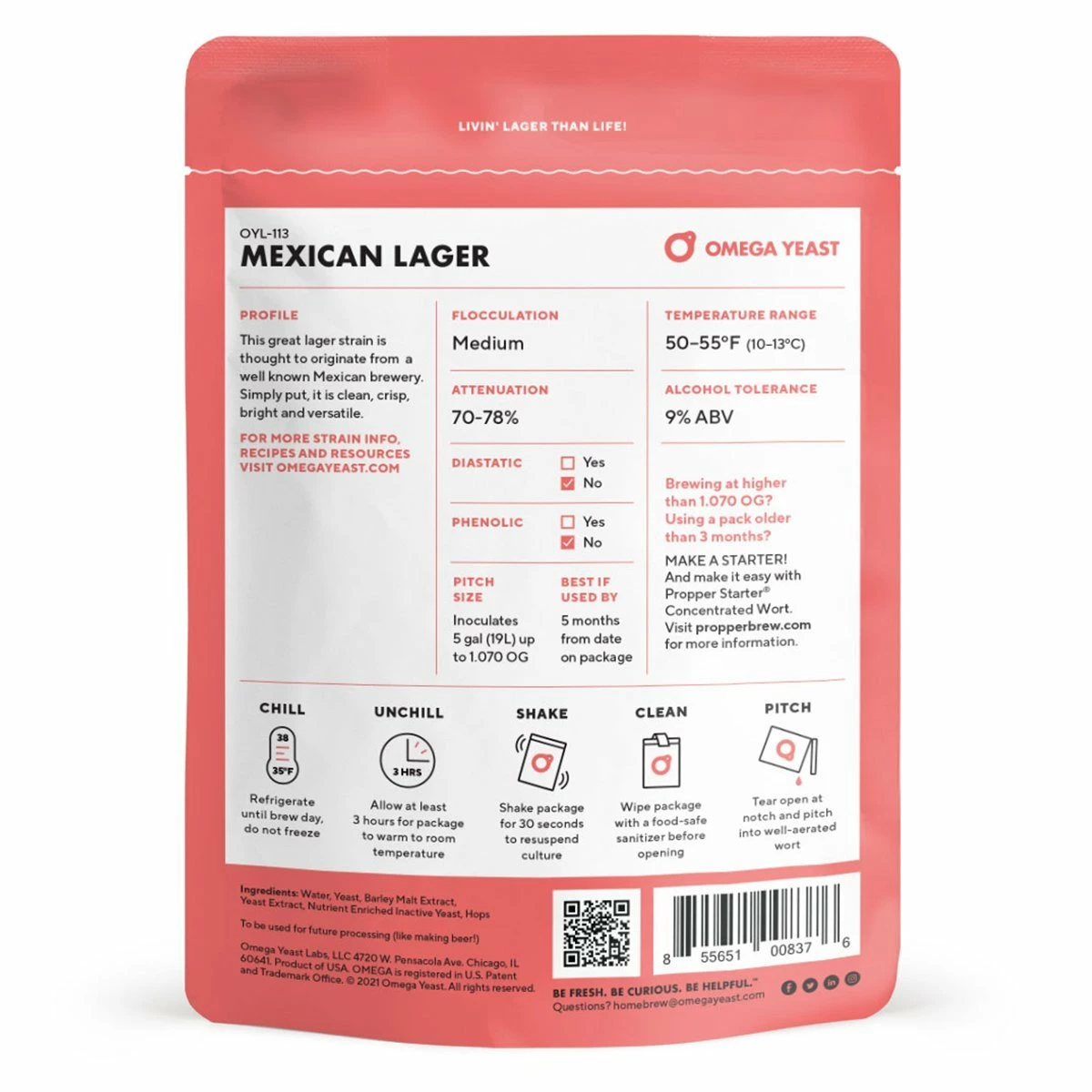 Omega Yeast OYL-113 Mexican Lager - Image 2